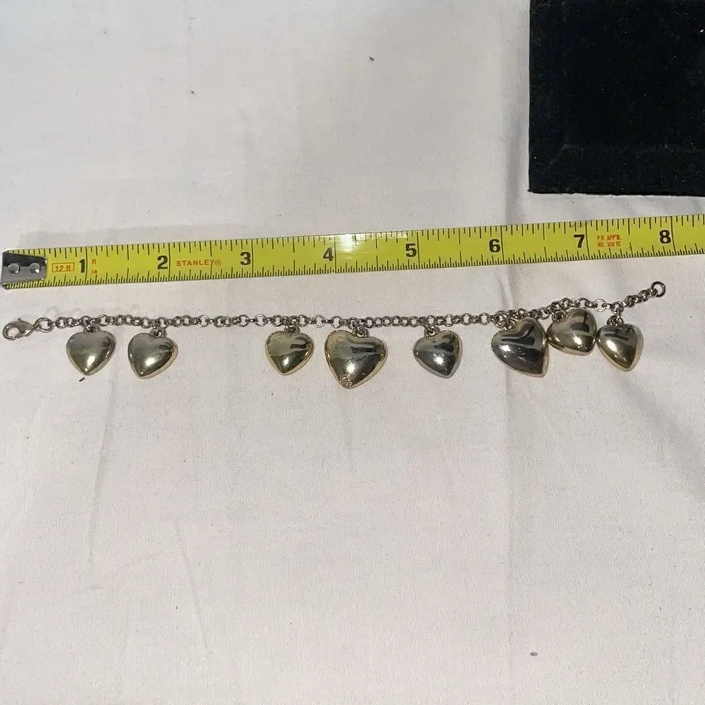 Chain Bracelets with Heart Charms